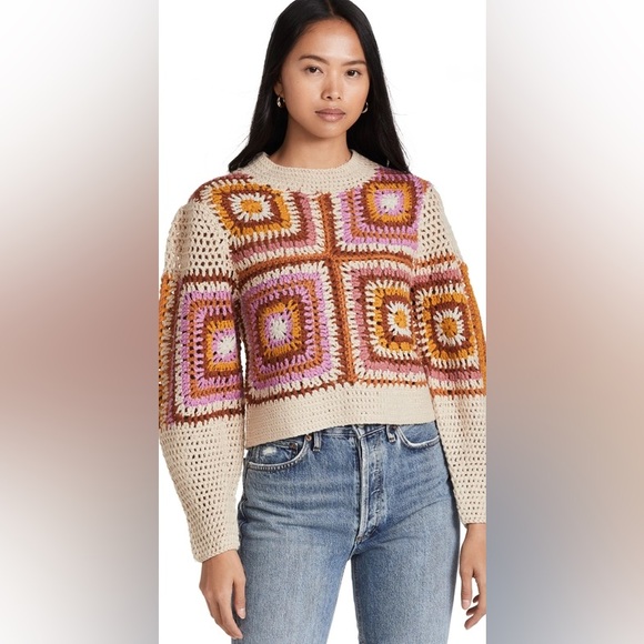 XS moon river crochet sweater worn twice - Picture 1 of 3